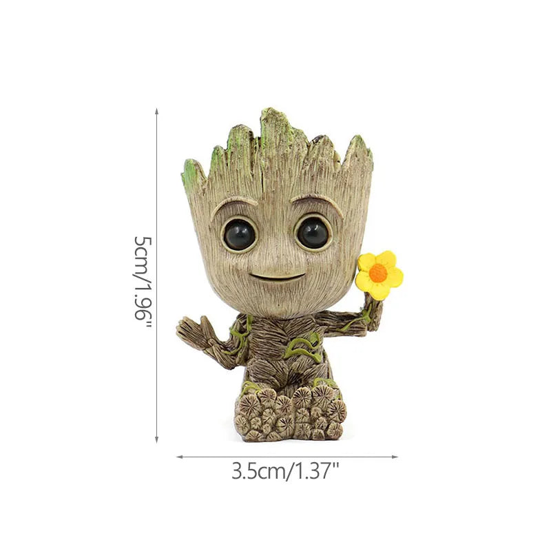 Home Dekoration Handwerk Miniatur Modell Büro Desktop Display Cartoon Groot Figuren Handwerk Dekor Baum Mann Ornament 5CM