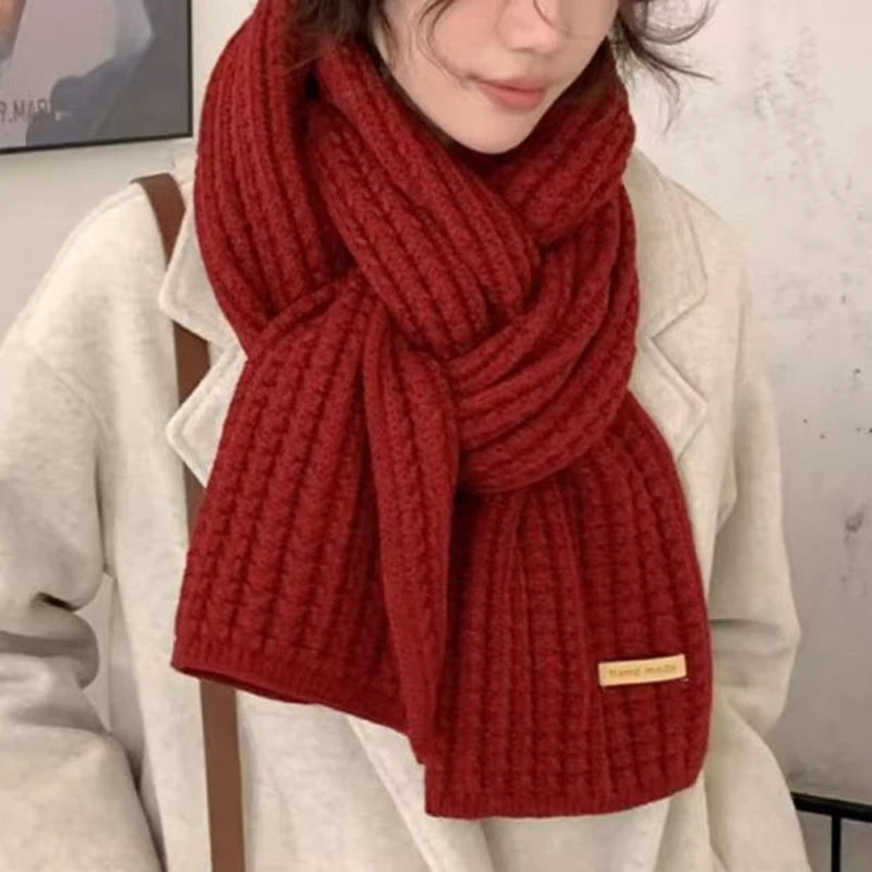 Winterschal für Damen und Herren, dicker Zopfmuster, klobiger langer warmer Schal für Reisen, Büro, warme Kaschmirschals, Halstuch