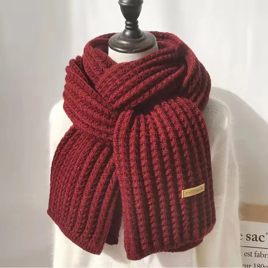 Winterschal für Damen und Herren, dicker Zopfmuster, klobiger langer warmer Schal für Reisen, Büro, warme Kaschmirschals, Halstuch