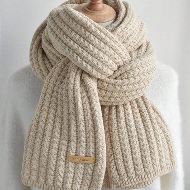 Winterschal für Damen und Herren, dicker Zopfmuster, klobiger langer warmer Schal für Reisen, Büro, warme Kaschmirschals, Halstuch