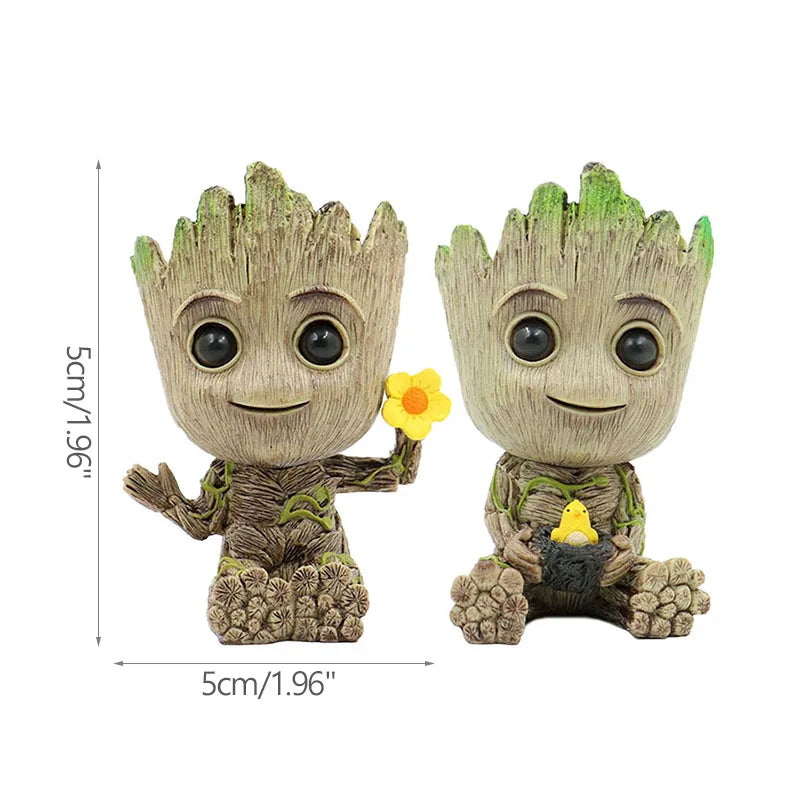 Home Dekoration Handwerk Miniatur Modell Büro Desktop Display Cartoon Groot Figuren Handwerk Dekor Baum Mann Ornament 5CM