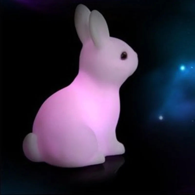 Bunte Kaninchen Nachtlichter für Kinder Baby Geschenke Cartoon Niedliche Tier Hase Lampe Weihnachtsdekoration Kinder Geburtstagsgeschenk
