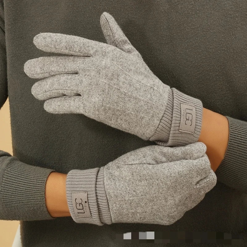 Winter-Kaschmirhandschuhe für Damen, warme Touchscreen-Handschuhe, Herrenhandschuhe, Outdoor-Kälteschutz, Radfahren, dicke Vollfinger-Fäustlinge