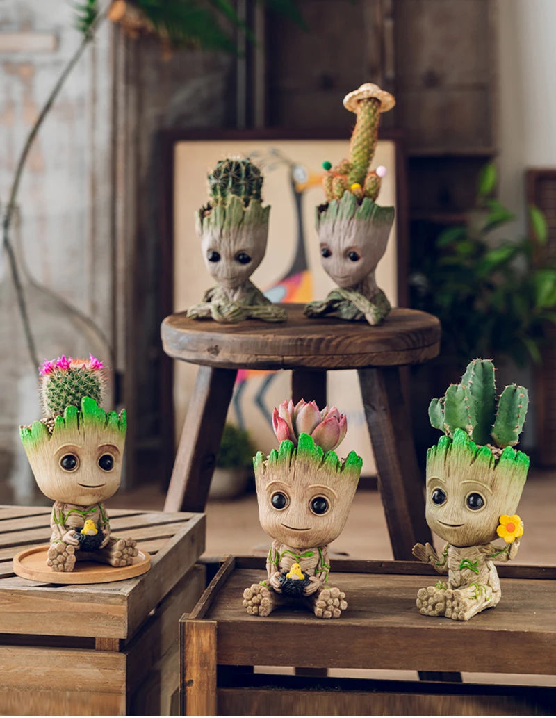 Home Dekoration Handwerk Miniatur Modell Büro Desktop Display Cartoon Groot Figuren Handwerk Dekor Baum Mann Ornament 5CM