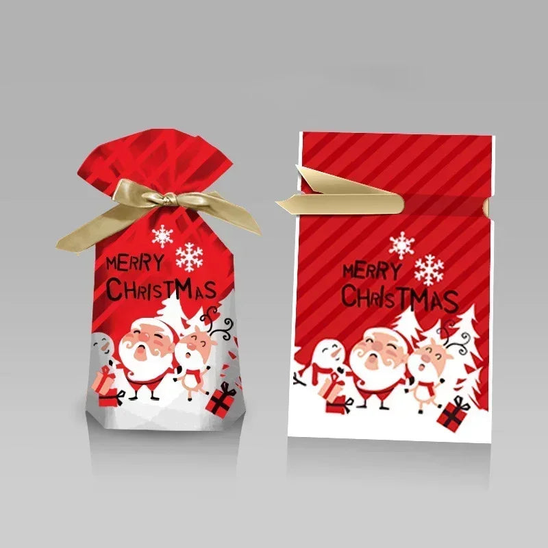 Weihnachtliche Geschenktüte Weihnachtsdekoration für Zuhause Schneeflocken-Geschenktasche Weihnachtsverpackungshalter Neujahr