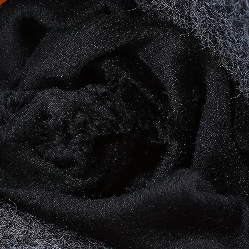 Warme Wintermütze aus Wolle für Menschen mittleren Alters und ältere Menschen, einteiliger Schneeflocken-Gehörschutz für Herren, verdickte Strickmütze für a
