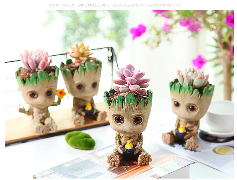 Home Dekoration Handwerk Miniatur Modell Büro Desktop Display Cartoon Groot Figuren Handwerk Dekor Baum Mann Ornament 5CM