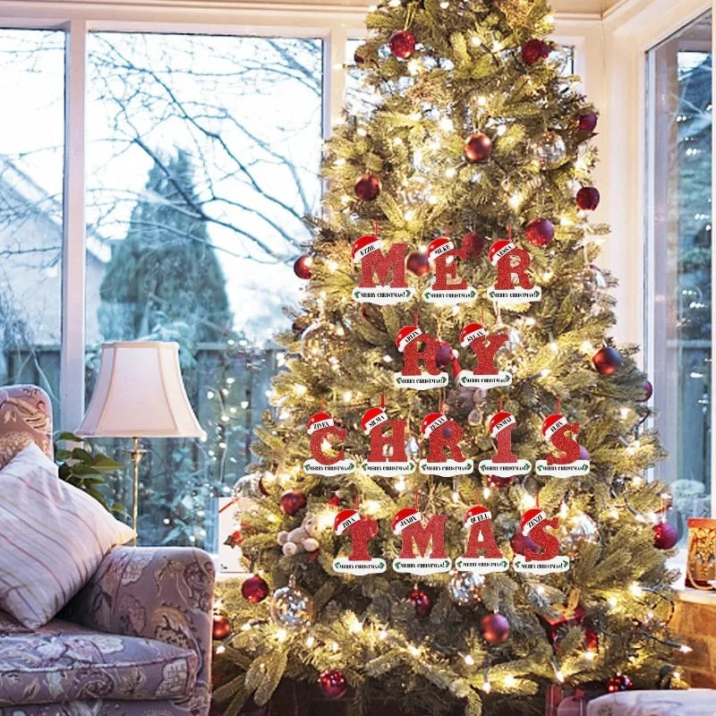 Winter 26 Buchstaben Weihnachtsdekoration 3D Harz hängen Anhänger Party Home Zimmer Weihnachtsbaum Dekor Freunde Familien DIY Geschenke