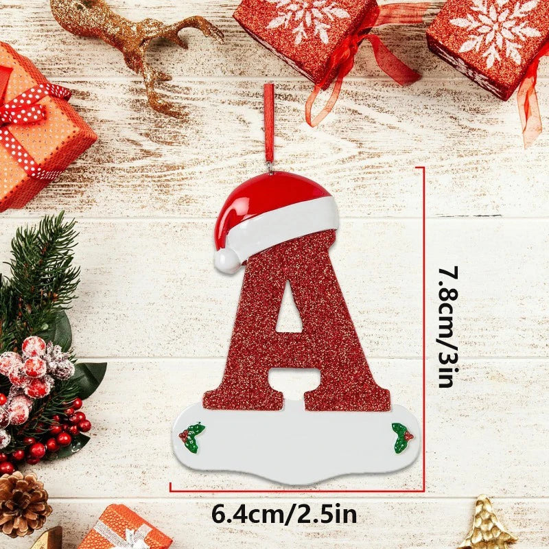 Winter 26 Buchstaben Weihnachtsdekoration 3D Harz hängen Anhänger Party Home Zimmer Weihnachtsbaum Dekor Freunde Familien DIY Geschenke