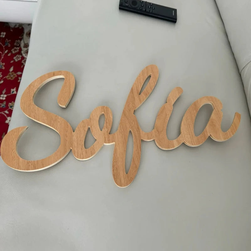 Namensschild aus Holz, individuelles Namensschild, personalisiertes Kinderzimmer-Dekor, Wanddekoration, Namensschild für Kinderzimmer