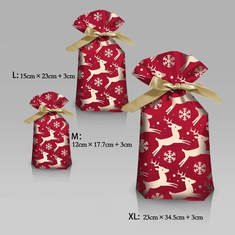 Weihnachtliche Geschenktüte Weihnachtsdekoration für Zuhause Schneeflocken-Geschenktasche Weihnachtsverpackungshalter Neujahr