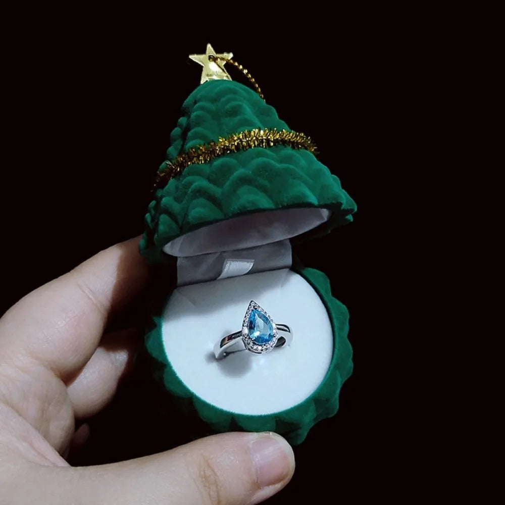 Weihnachten Glocke Weihnachten Schmuck Box Schneemann Hochzeit Weihnachten Baum Ornament Anti-kollision Strömten Santa Claus Ringe Box Geschenke