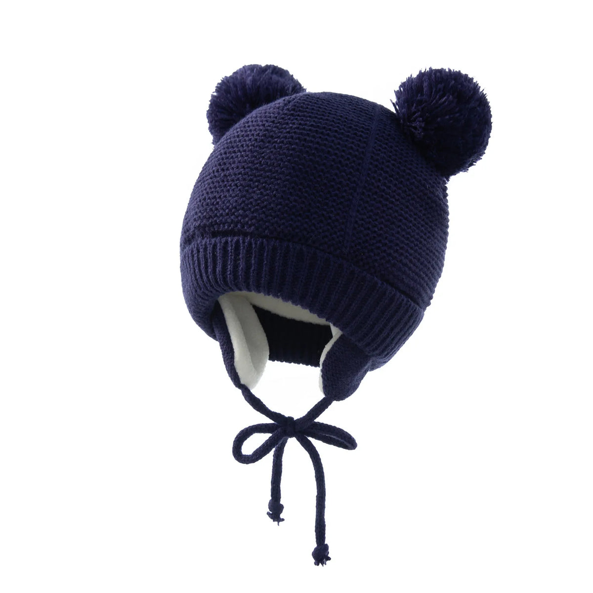 Winter-Babymütze für 0–12 Monate, Jungen und Mädchen, Zubehör, Strickmütze, Kindermütze, Fleece, warme Handschuhe, dicke Winterohr-Kindermütze, Babymütze