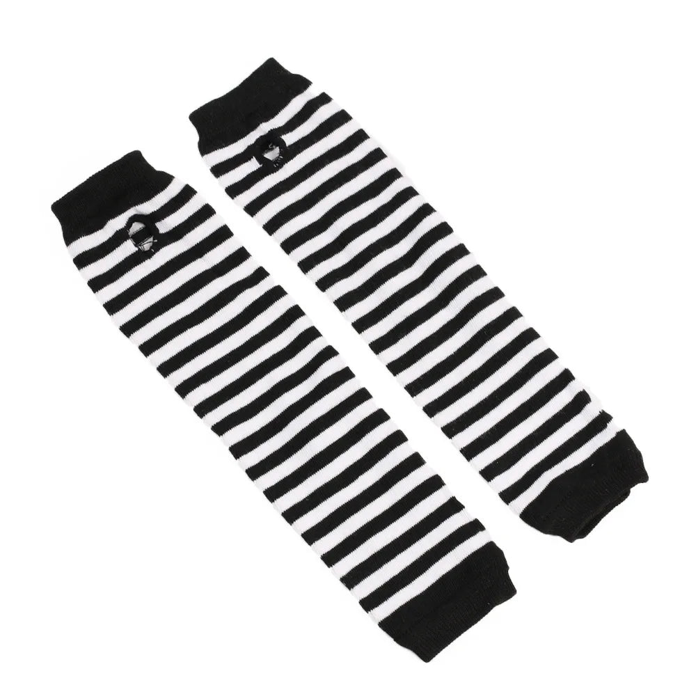 Winter Warme Lange Ärmel Handschuhe für Mann Frauen Fingerlose Streifen Hip-Hop Gestrickte Ellenbogen Fäustlinge Elastische Outdoor Wärmer Arm