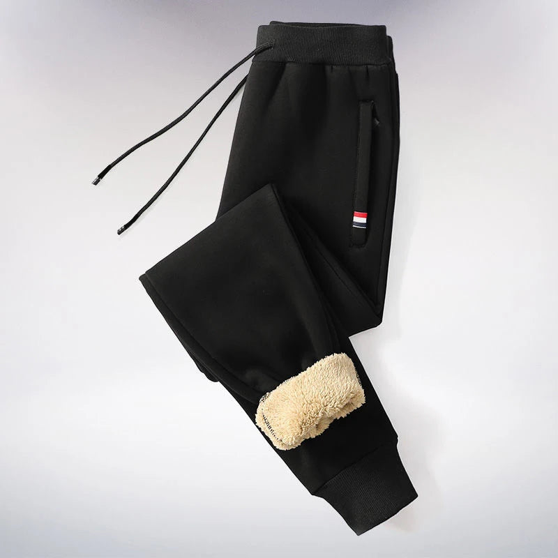 Winter Lammwolle Warme Casual Hosen männer Fitness Jogging Jogginghose Männlich Solide Kordelzug Böden Fleece Gerade Hosen M-5Xl