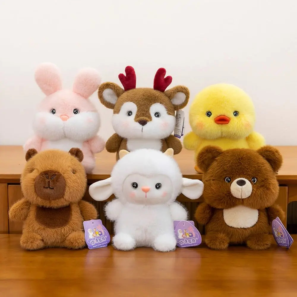 Niedliche 16 cm große Plüsch-Begleiterpuppe, Capybara-Elefant, Stofftier, Kissen, Plüschbär, Tier-Plüschtier, Schlafgeschenk