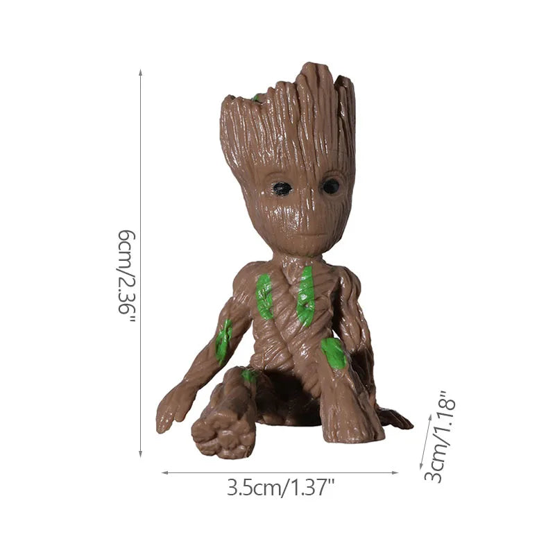 Home Dekoration Handwerk Miniatur Modell Büro Desktop Display Cartoon Groot Figuren Handwerk Dekor Baum Mann Ornament 5CM