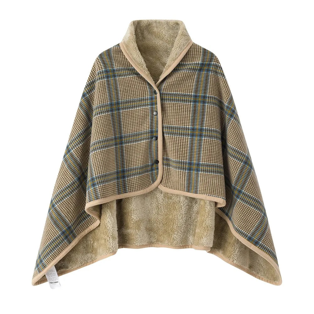 Lazy Plaid Tragbare Decke verdicken weiche lässige Bürodecke mit Knopf warme Home Schal Decke Winter