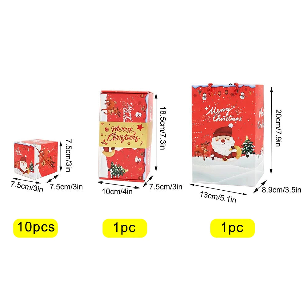 Weihnachts-Überraschungs-Geschenkbox mit Geldfunktion, Rot/Grün, Faltbare Pop-up-Papierboxen für Weihnachten, DIY-Geldgeschenk, Partydekoration