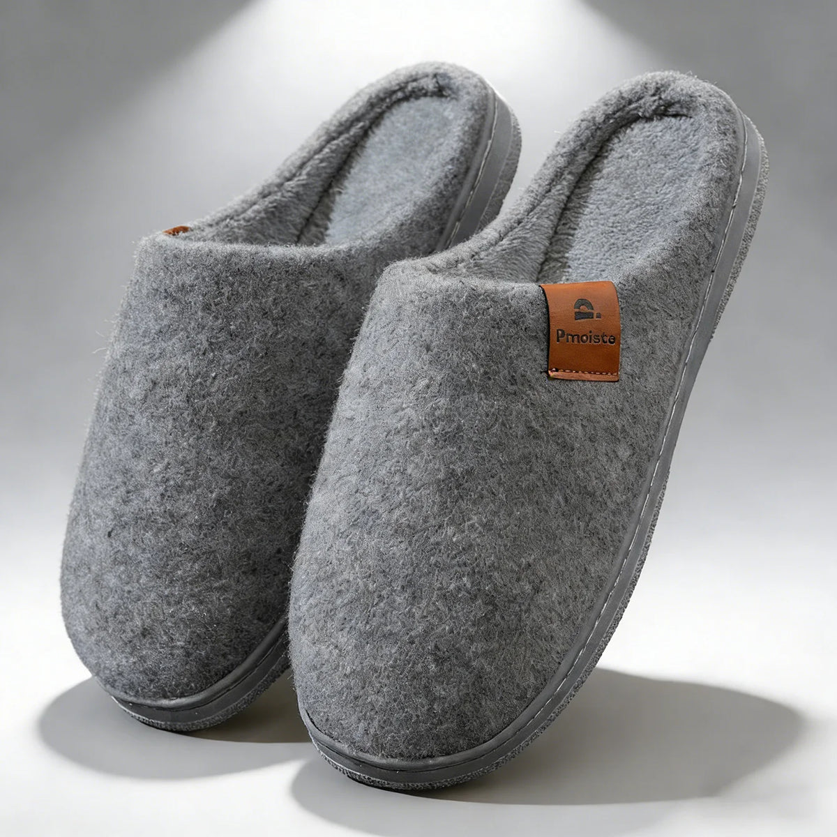 Winter Herren Filz Plattform Hausschuhe Ultra Warm Kissen Gemütliches Leben Rutschfestes TPR Outdoor Indoor Haus