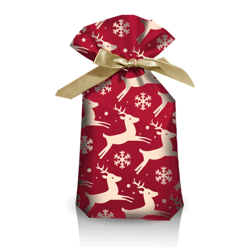 Weihnachtliche Geschenktüte Weihnachtsdekoration für Zuhause Schneeflocken-Geschenktasche Weihnachtsverpackungshalter Neujahr