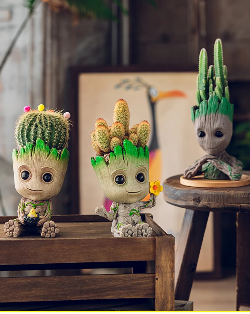 Home Dekoration Handwerk Miniatur Modell Büro Desktop Display Cartoon Groot Figuren Handwerk Dekor Baum Mann Ornament 5CM