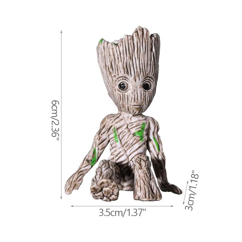 Home Dekoration Handwerk Miniatur Modell Büro Desktop Display Cartoon Groot Figuren Handwerk Dekor Baum Mann Ornament 5CM