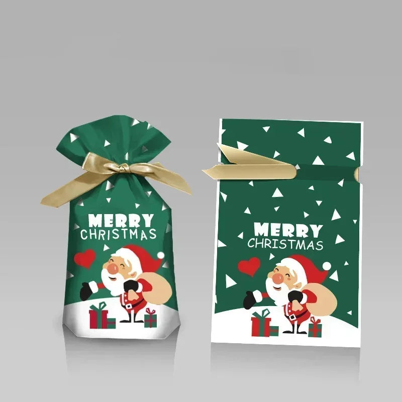 Weihnachtliche Geschenktüte Weihnachtsdekoration für Zuhause Schneeflocken-Geschenktasche Weihnachtsverpackungshalter Neujahr