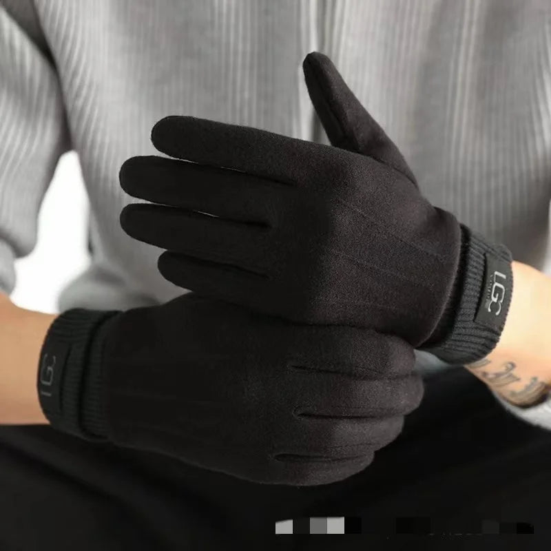 Winter-Kaschmirhandschuhe für Damen, warme Touchscreen-Handschuhe, Herrenhandschuhe, Outdoor-Kälteschutz, Radfahren, dicke Vollfinger-Fäustlinge