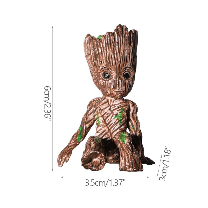 Home Dekoration Handwerk Miniatur Modell Büro Desktop Display Cartoon Groot Figuren Handwerk Dekor Baum Mann Ornament 5CM