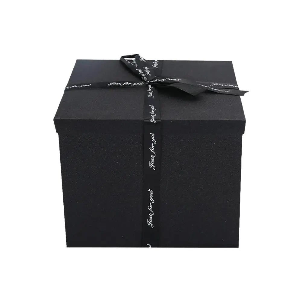 Mehrschichtige Überraschungs-Geschenkbox mit Band, explosive Geburtstags-/Weihnachtsgeschenkbox für Süßigkeiten, Schmuck, DIY-Geschenkpräsentation