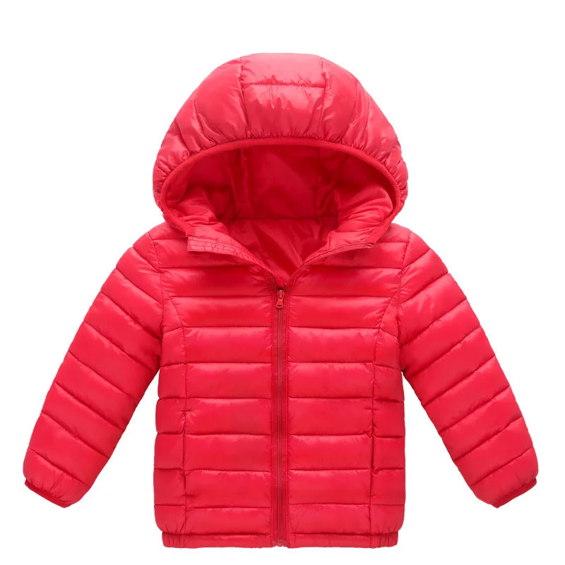 Winter Kinder Warme Daunenmäntel Herbst Kinder Baumwolle Gefütterte Jacken Jungen Mädchen Kleidung Baby Mit Kapuze Oberbekleidung 3-12 Jahre