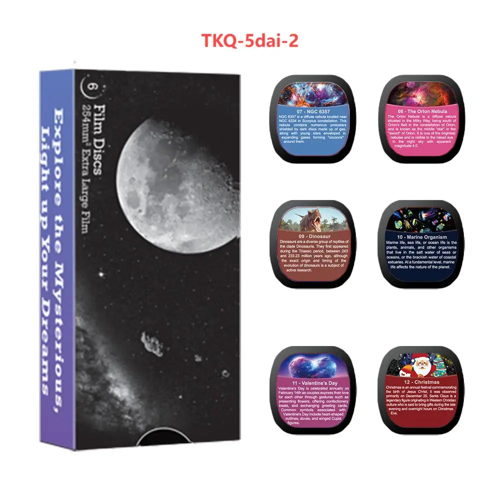 Sternprojektor Nachtlichtscheibe Planetariumsprojektorscheibe 4K HD Galaxy Projektor Lichtscheibe – 6er-Pack (Projektor nicht im Lieferumfang enthalten)