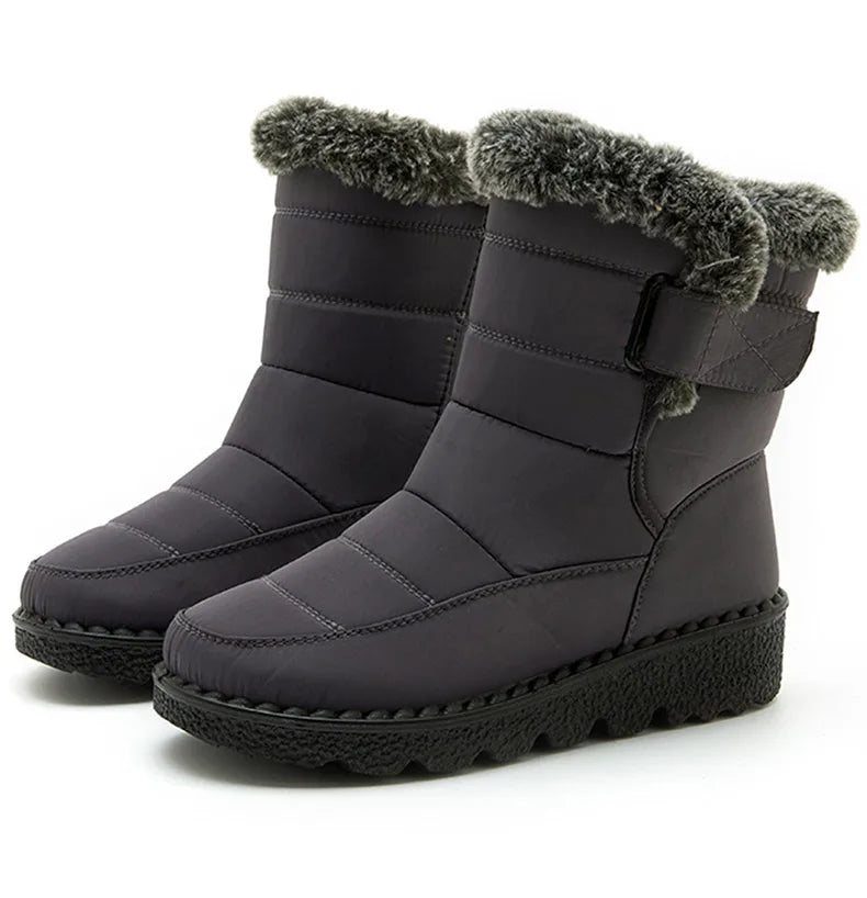 Frauen Stiefel 2025, Trend Winter Schuhe Für Frauen Winter Stiefel Knöchel Low Heels Botas Mujer Wasserdichte Schnee Stiefel Mit Pelz schuhe