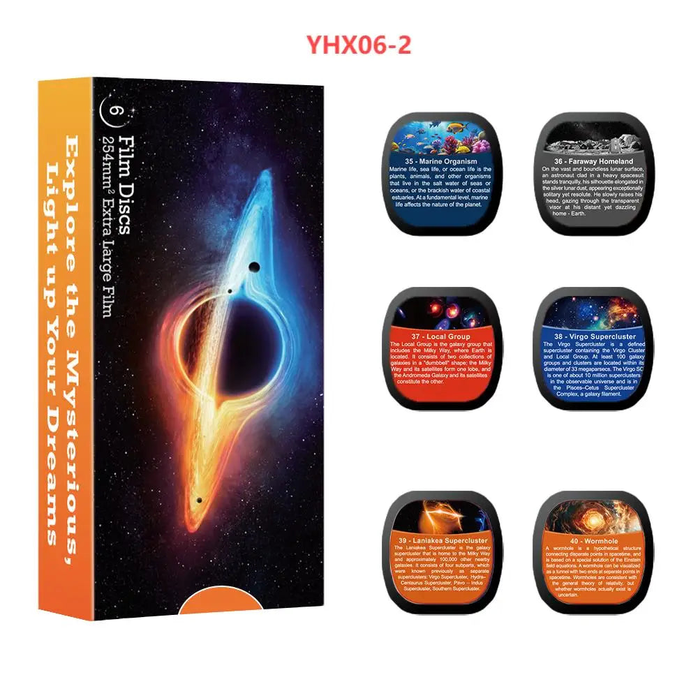 Sternprojektor Nachtlichtscheibe Planetariumsprojektorscheibe 4K HD Galaxy Projektor Lichtscheibe – 6er-Pack (Projektor nicht im Lieferumfang enthalten)