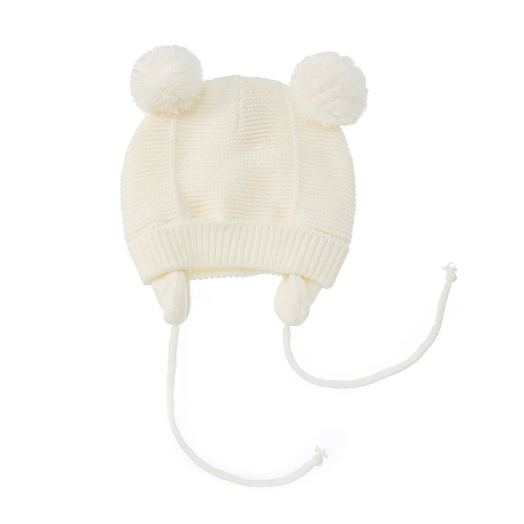 Winter-Babymütze für 0–12 Monate, Jungen und Mädchen, Zubehör, Strickmütze, Kindermütze, Fleece, warme Handschuhe, dicke Winterohr-Kindermütze, Babymütze