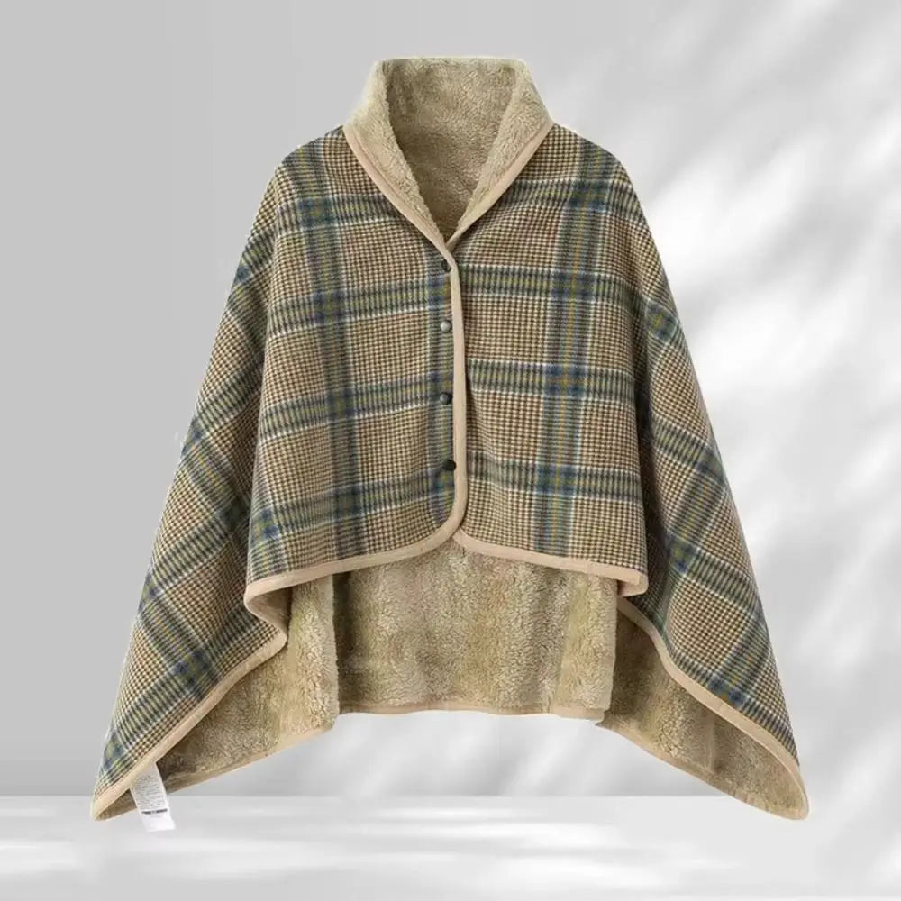 Lazy Plaid Tragbare Decke verdicken weiche lässige Bürodecke mit Knopf warme Home Schal Decke Winter