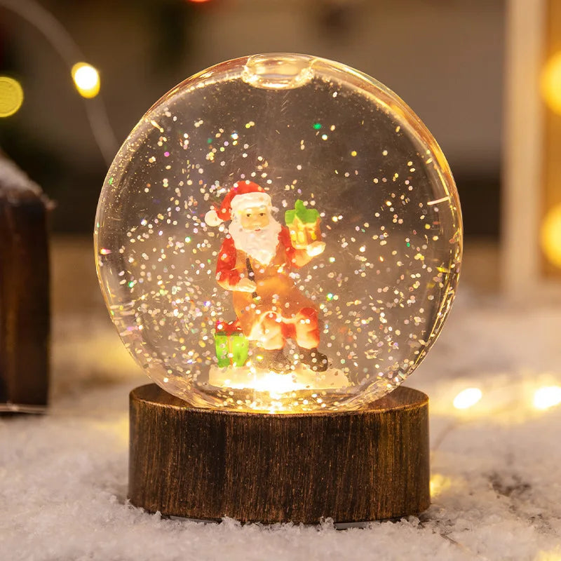 Weihnachtsdekorationen: Beleuchtete Kristallkugeln, Nachtlichter, Windlichter und kreative Weihnachtsgeschenke