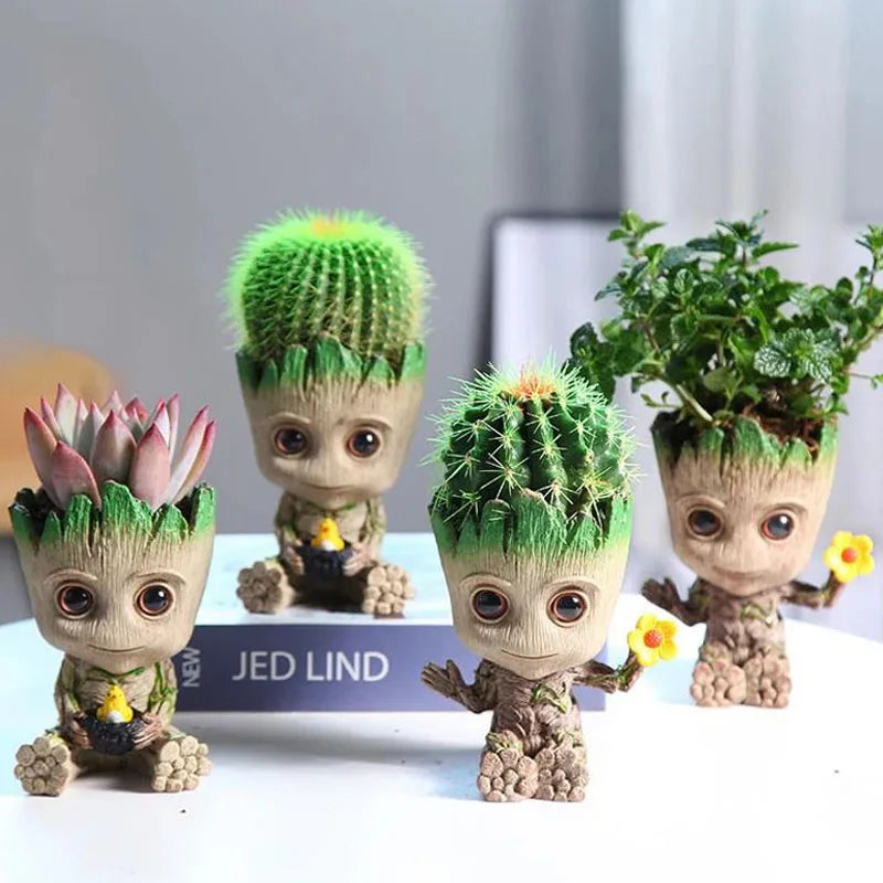 Home Dekoration Handwerk Miniatur Modell Büro Desktop Display Cartoon Groot Figuren Handwerk Dekor Baum Mann Ornament 5CM