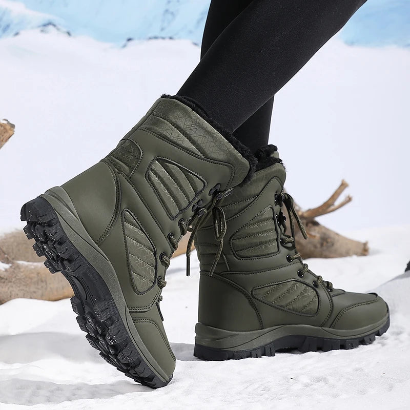 Winter Frauen Schnee Boot High-top Wasserdichte Stiefeletten Damen Dicke Plus Warme Schnee Wandern Stiefel Outdoor Baumwolle Schuhe turnschuhe