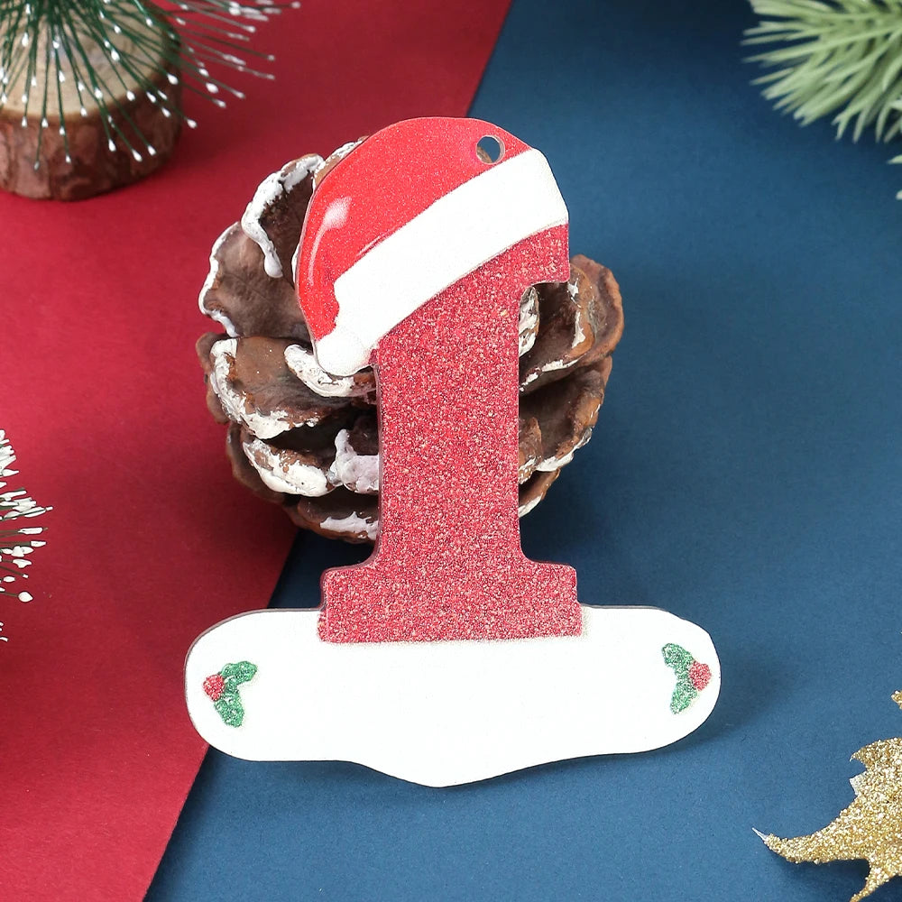 Winter 26 Buchstaben Weihnachtsdekoration 3D Harz hängen Anhänger Party Home Zimmer Weihnachtsbaum Dekor Freunde Familien DIY Geschenke