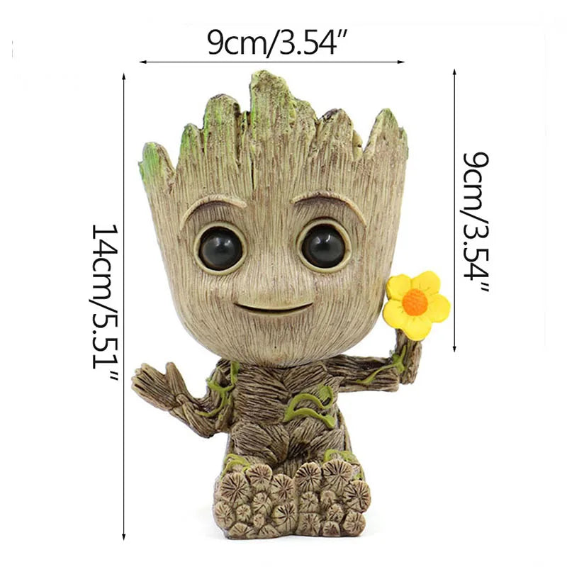Home Dekoration Handwerk Miniatur Modell Büro Desktop Display Cartoon Groot Figuren Handwerk Dekor Baum Mann Ornament 5CM