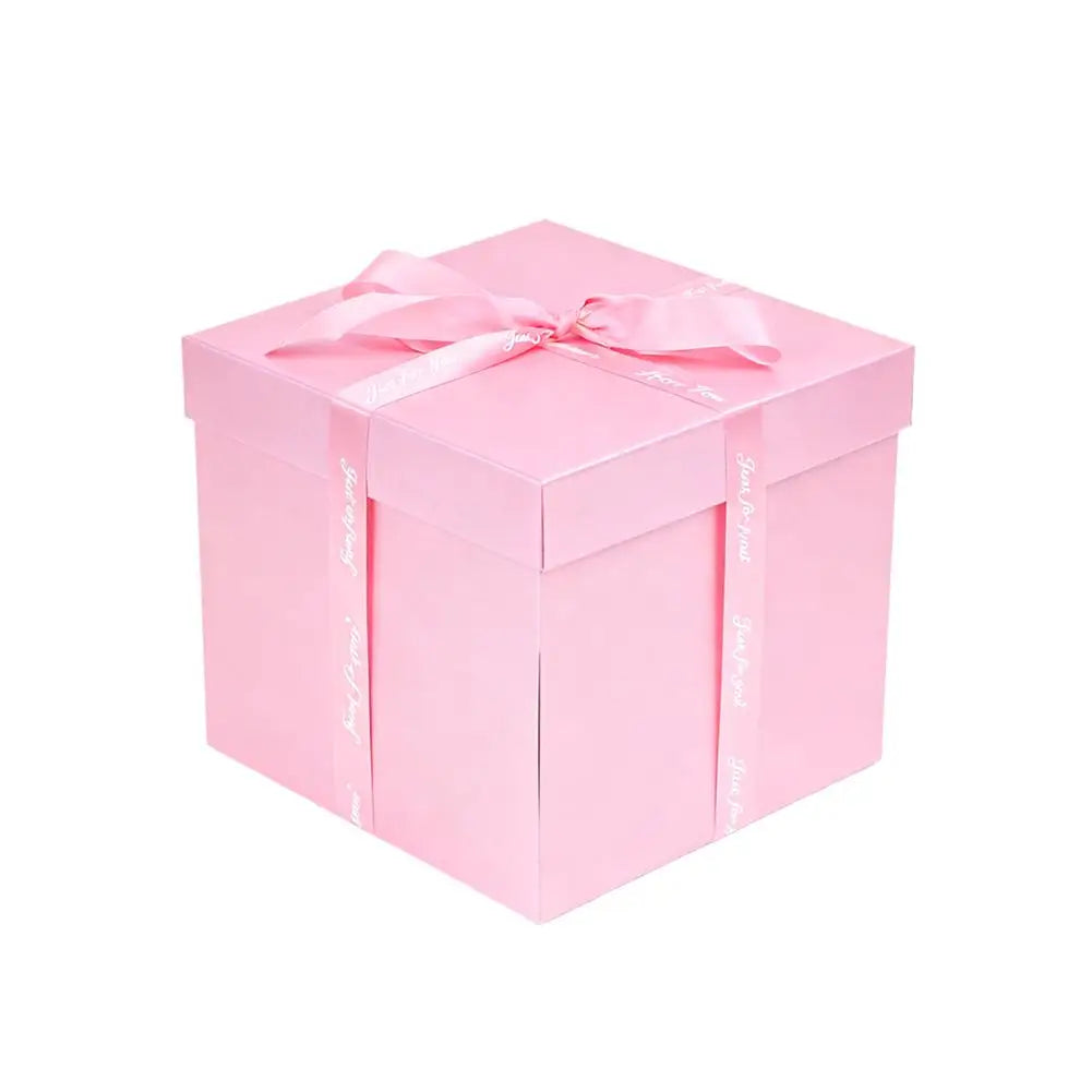 Mehrschichtige Überraschungs-Geschenkbox mit Band, explosive Geburtstags-/Weihnachtsgeschenkbox für Süßigkeiten, Schmuck, DIY-Geschenkpräsentation