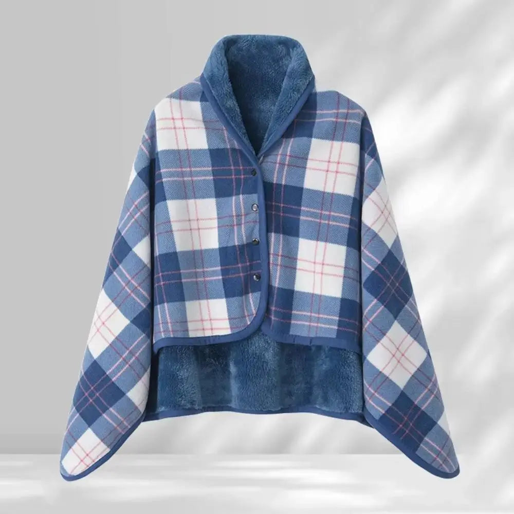 Lazy Plaid Tragbare Decke verdicken weiche lässige Bürodecke mit Knopf warme Home Schal Decke Winter