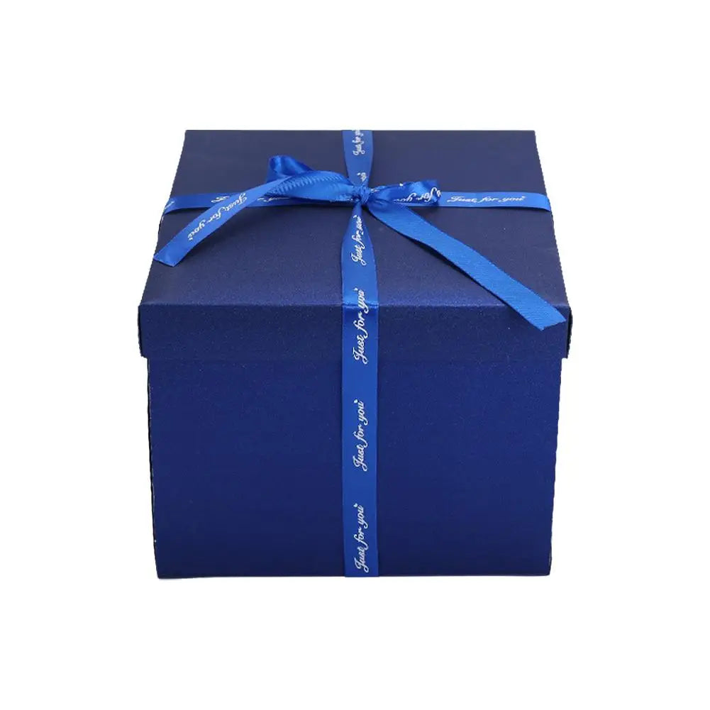 Mehrschichtige Überraschungs-Geschenkbox mit Band, explosive Geburtstags-/Weihnachtsgeschenkbox für Süßigkeiten, Schmuck, DIY-Geschenkpräsentation