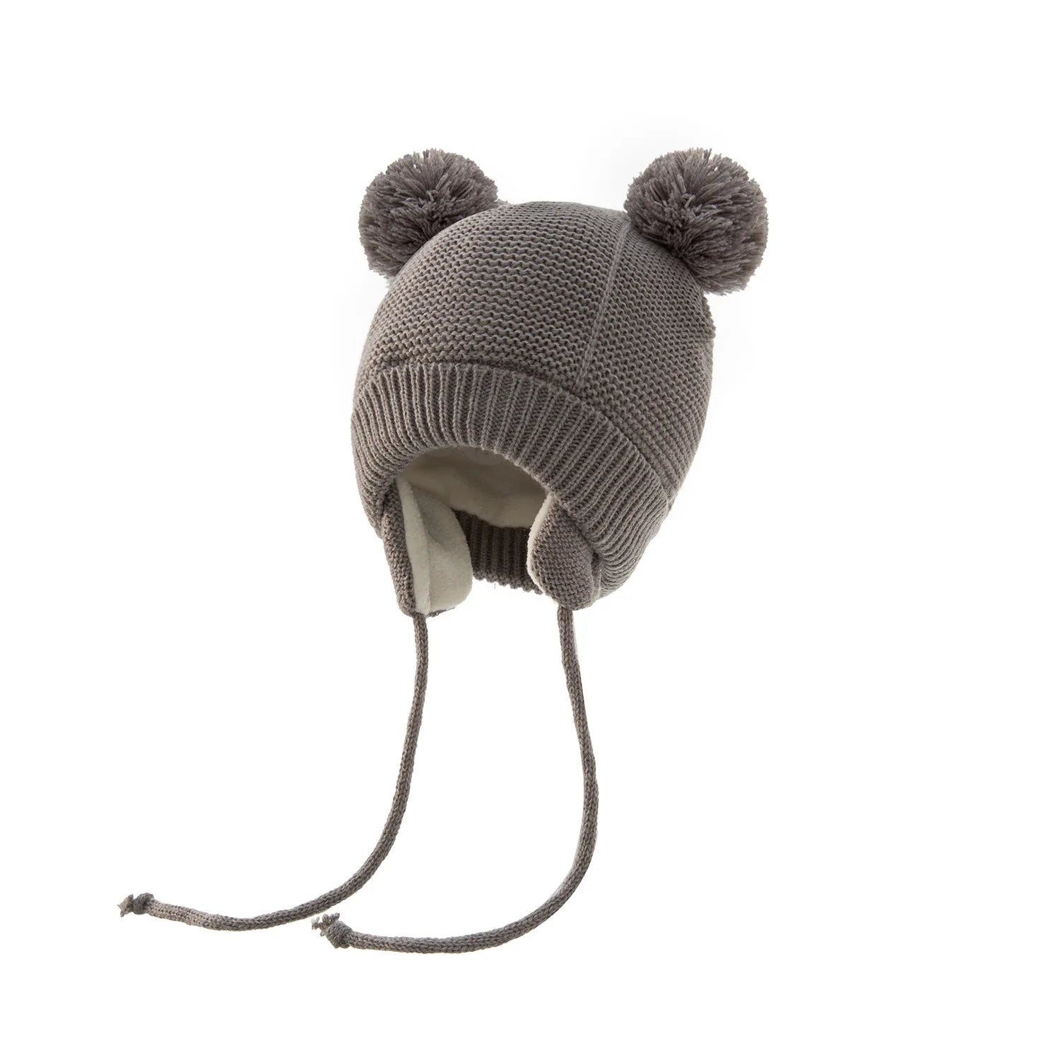 Winter-Babymütze für 0–12 Monate, Jungen und Mädchen, Zubehör, Strickmütze, Kindermütze, Fleece, warme Handschuhe, dicke Winterohr-Kindermütze, Babymütze