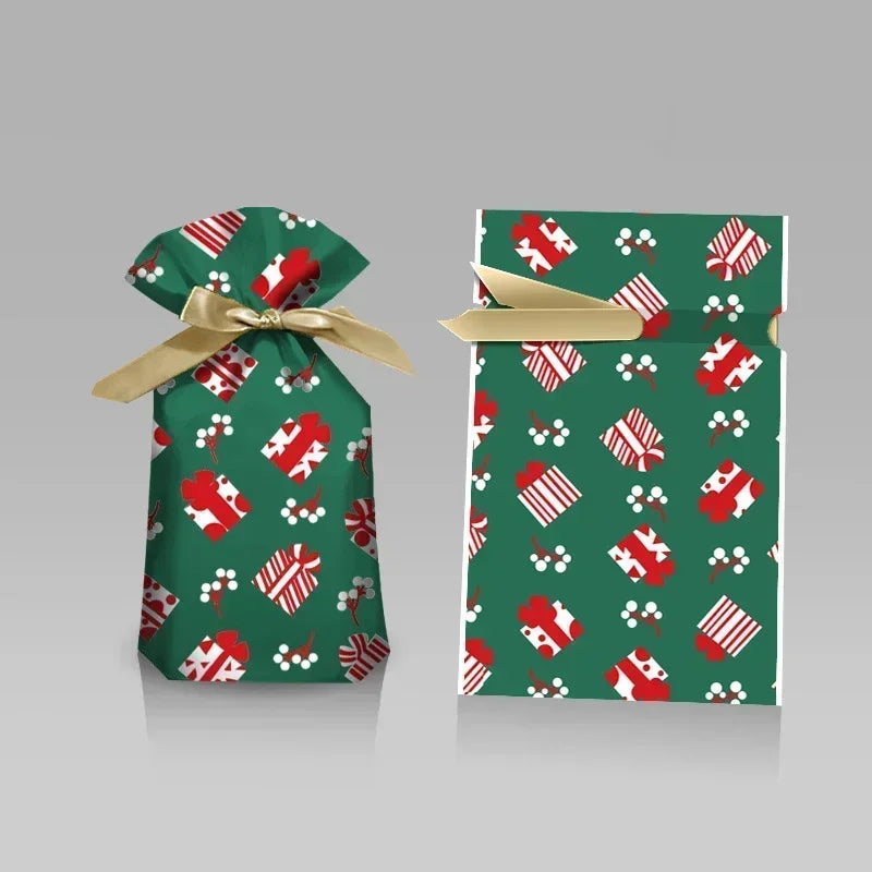 Weihnachtliche Geschenktüte Weihnachtsdekoration für Zuhause Schneeflocken-Geschenktasche Weihnachtsverpackungshalter Neujahr