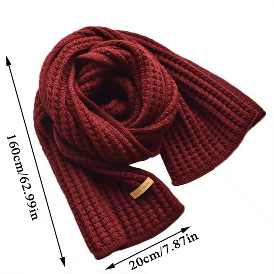 Winterschal für Damen und Herren, dicker Zopfmuster, klobiger langer warmer Schal für Reisen, Büro, warme Kaschmirschals, Halstuch
