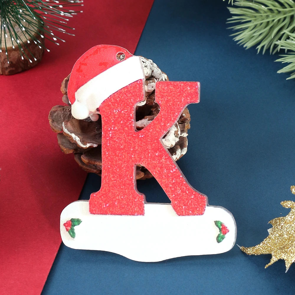 Winter 26 Buchstaben Weihnachtsdekoration 3D Harz hängen Anhänger Party Home Zimmer Weihnachtsbaum Dekor Freunde Familien DIY Geschenke