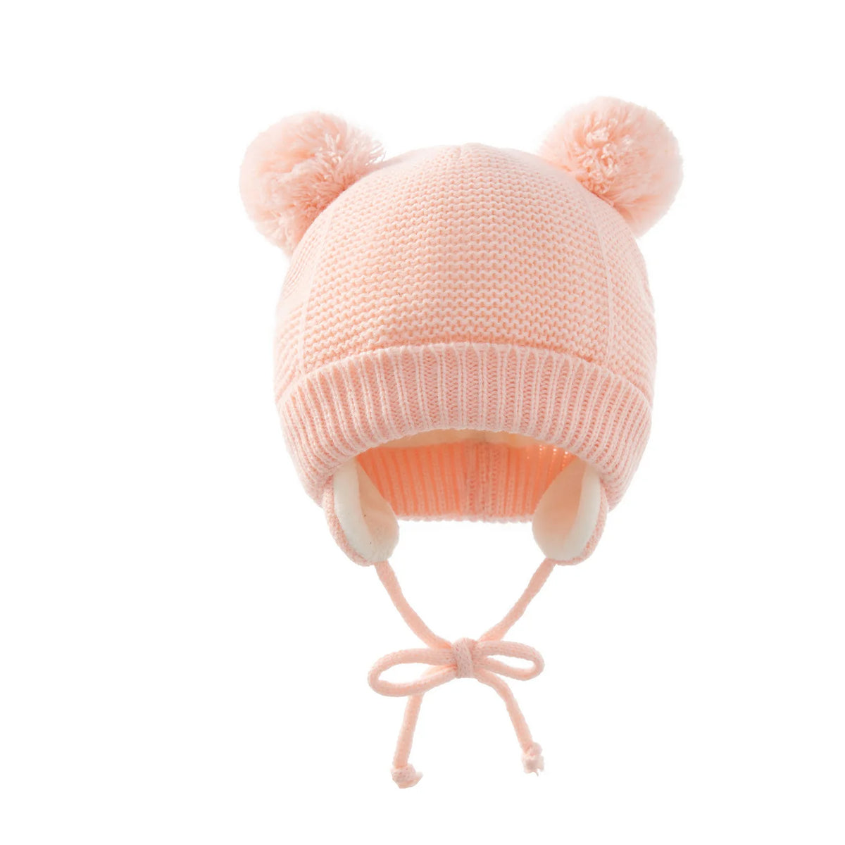 Winter-Babymütze für 0–12 Monate, Jungen und Mädchen, Zubehör, Strickmütze, Kindermütze, Fleece, warme Handschuhe, dicke Winterohr-Kindermütze, Babymütze
